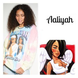Pastel Tie Dye I Miss You Aaliyah Graphic Sweatshirt
